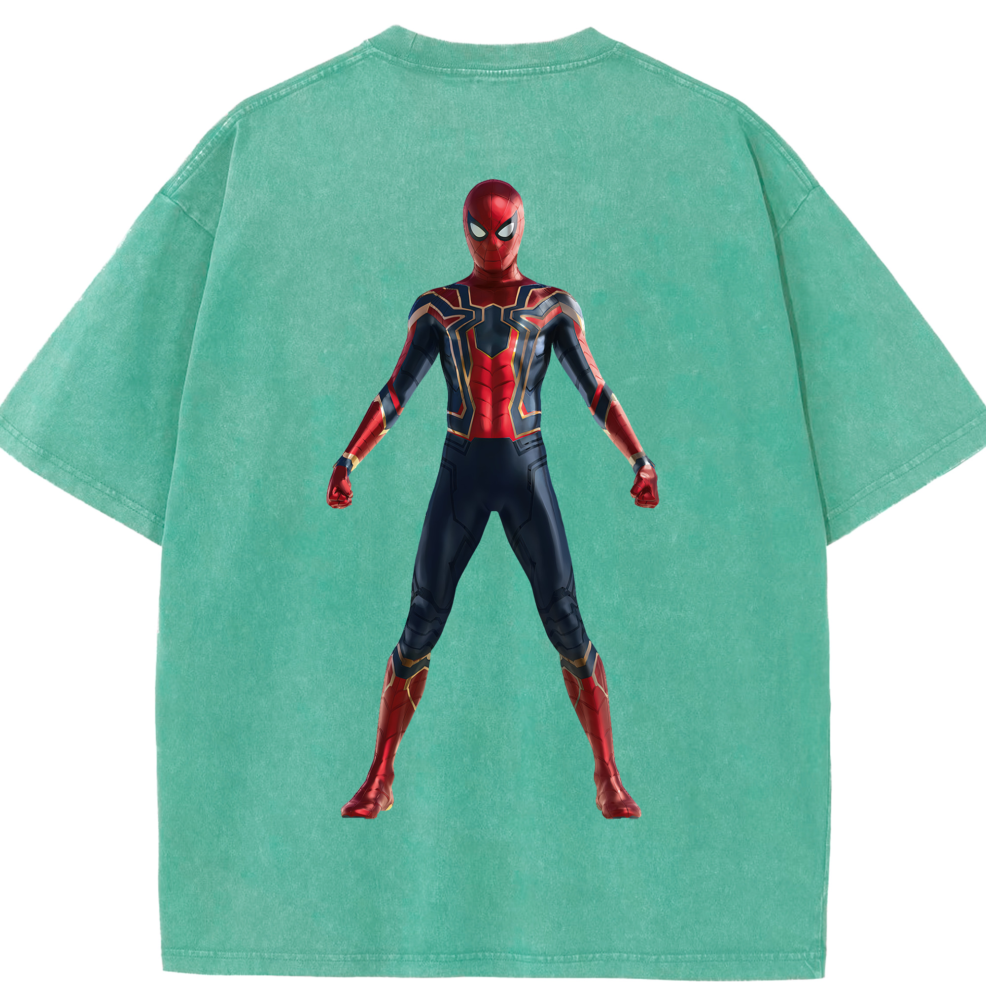 （画像用） Spider Man スパイダーマン 綿100% ヴィンテージ風 半袖Tシャツ（背面プリント）